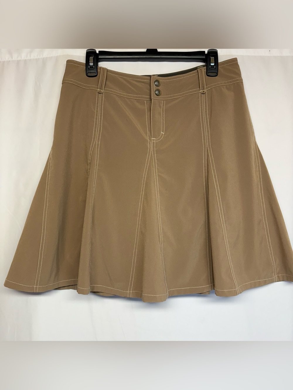 Athleta Whatever Skirt/Skort Women's Sz 8 Khaki #683764 Hiking Outdoor Athletic
